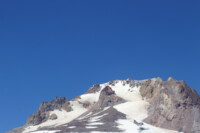 Mt. Hood - permanent snow, but pretty thin this time of year.