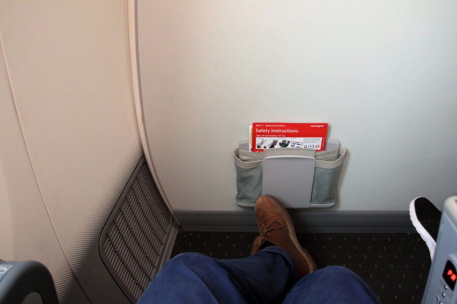 Legroom in 1A, Norwegian Premium 787-9
