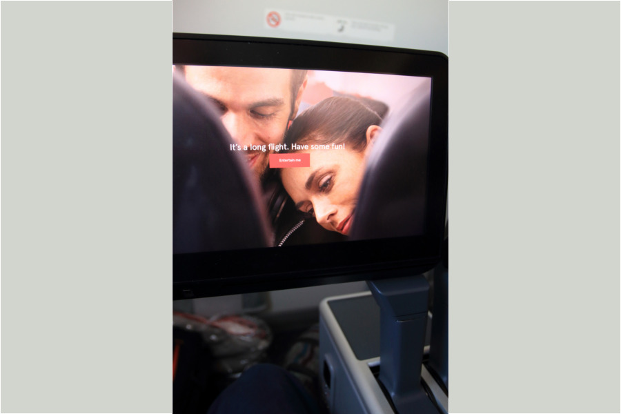 Norwegian Premium arm-mounted IFE