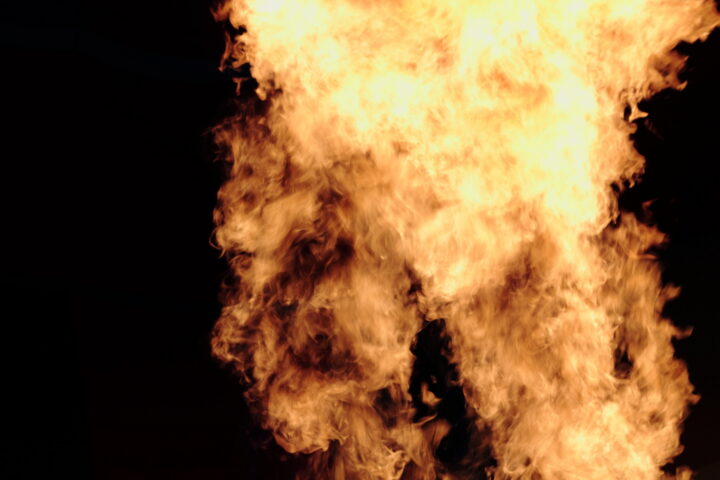 Intense flame