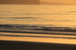 Sunrise and surf