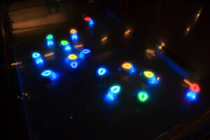 Swarm robots at the Museum of Math