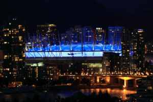 BC Place Stadium by night