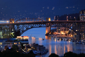 Granville bridge by night